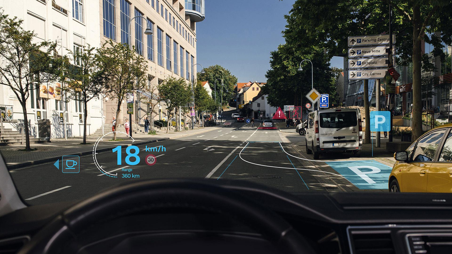 Smart glass technology for the windshield in the car