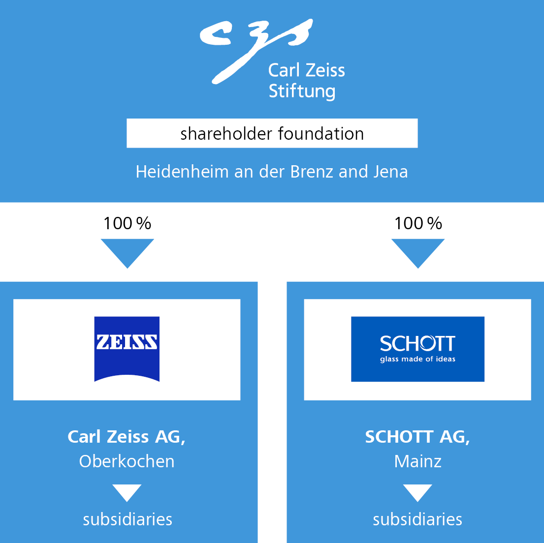 Organizational chart of the Carl ZEISS Foundation