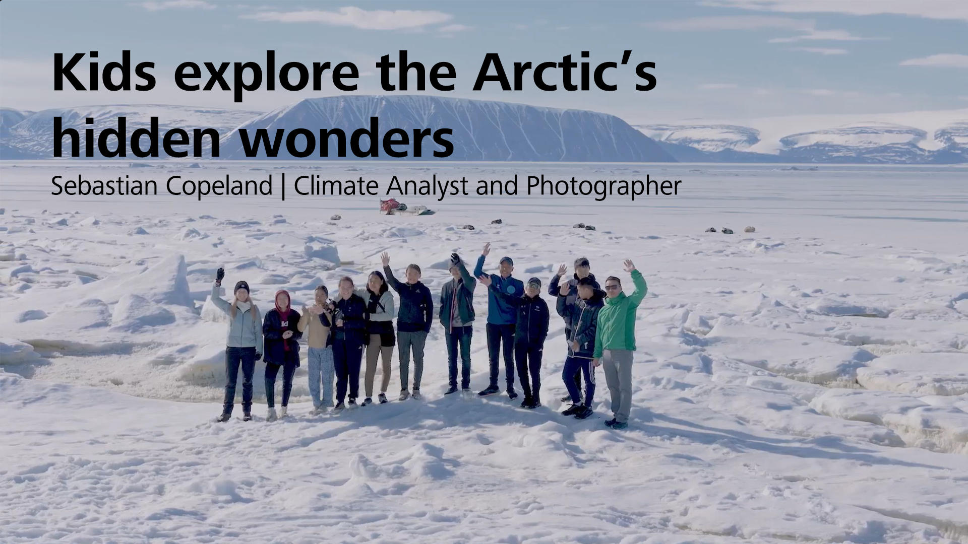 Video thumbnail showing a group of kids standing outside in the Arctic.