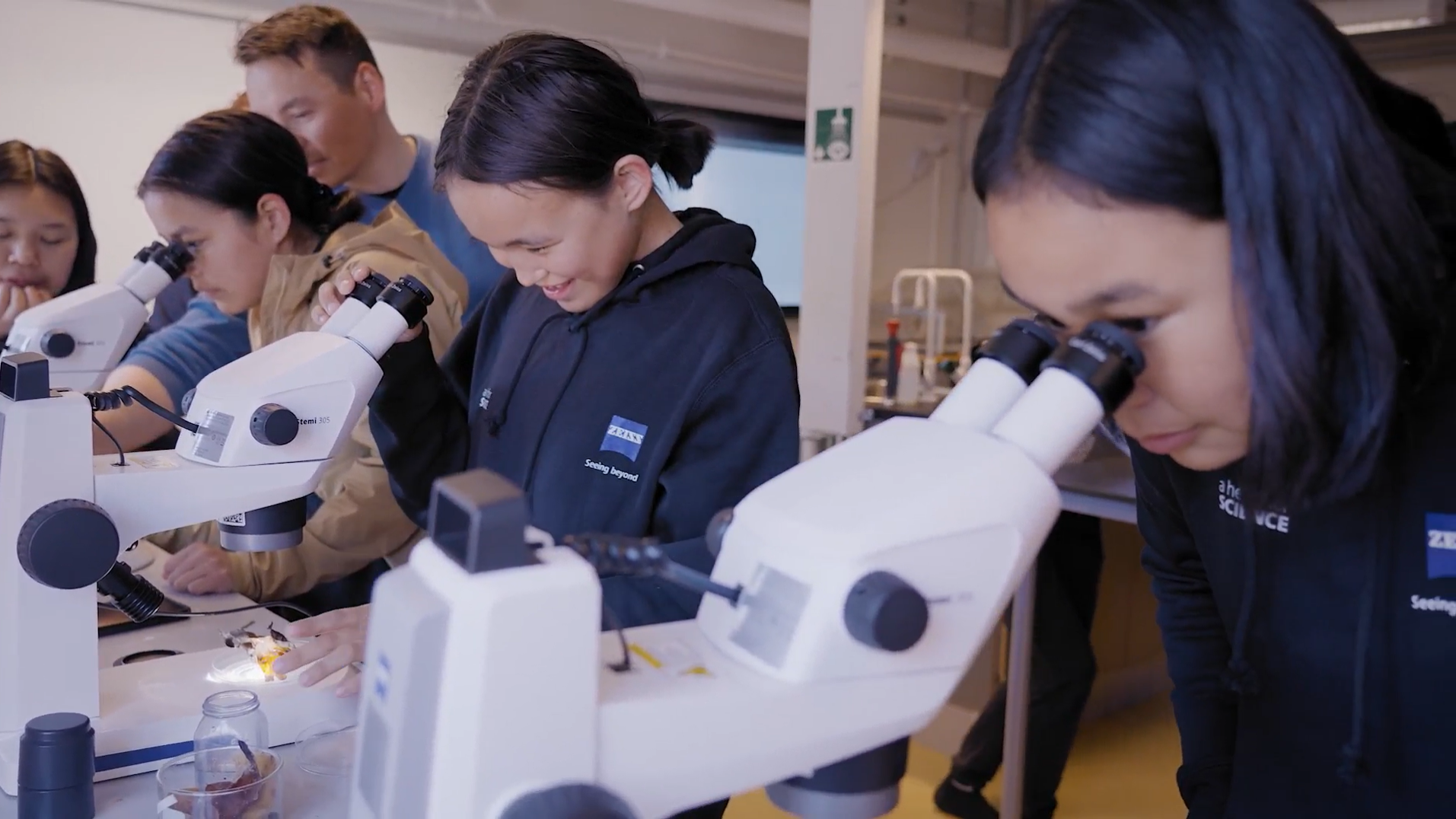 Microscope workshop with children