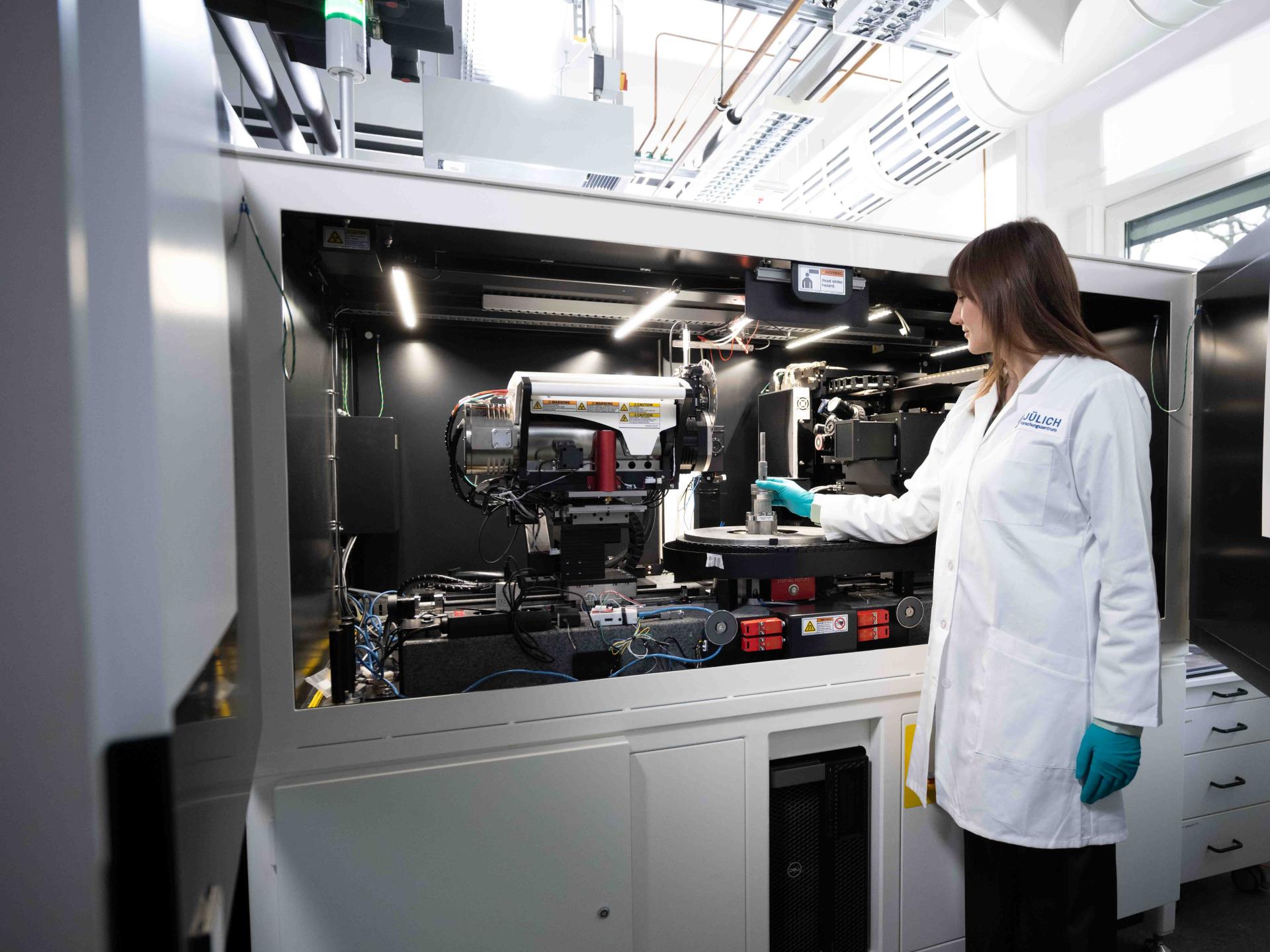  Christine Heume examining the membrane electrode unit