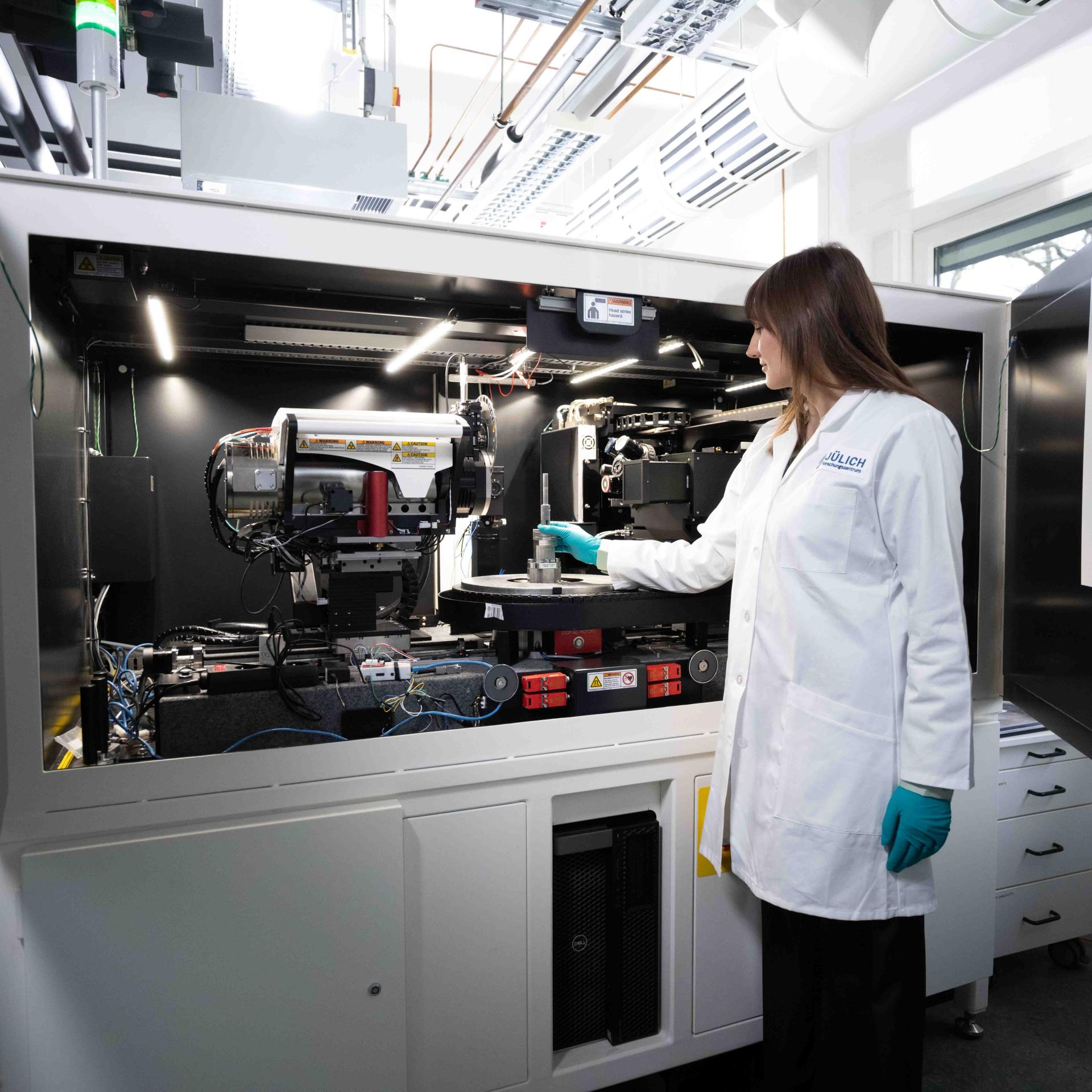  Christine Heume examining the membrane electrode unit