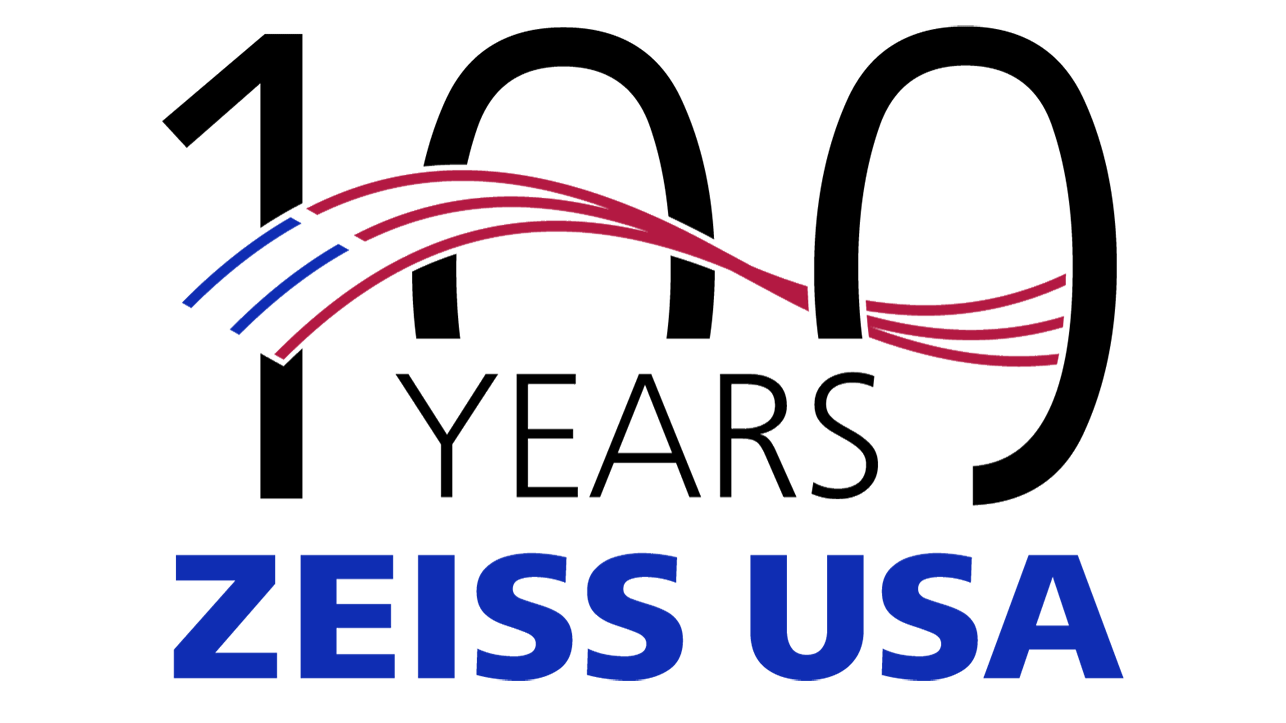 Logo 100 years zeiss in the usa