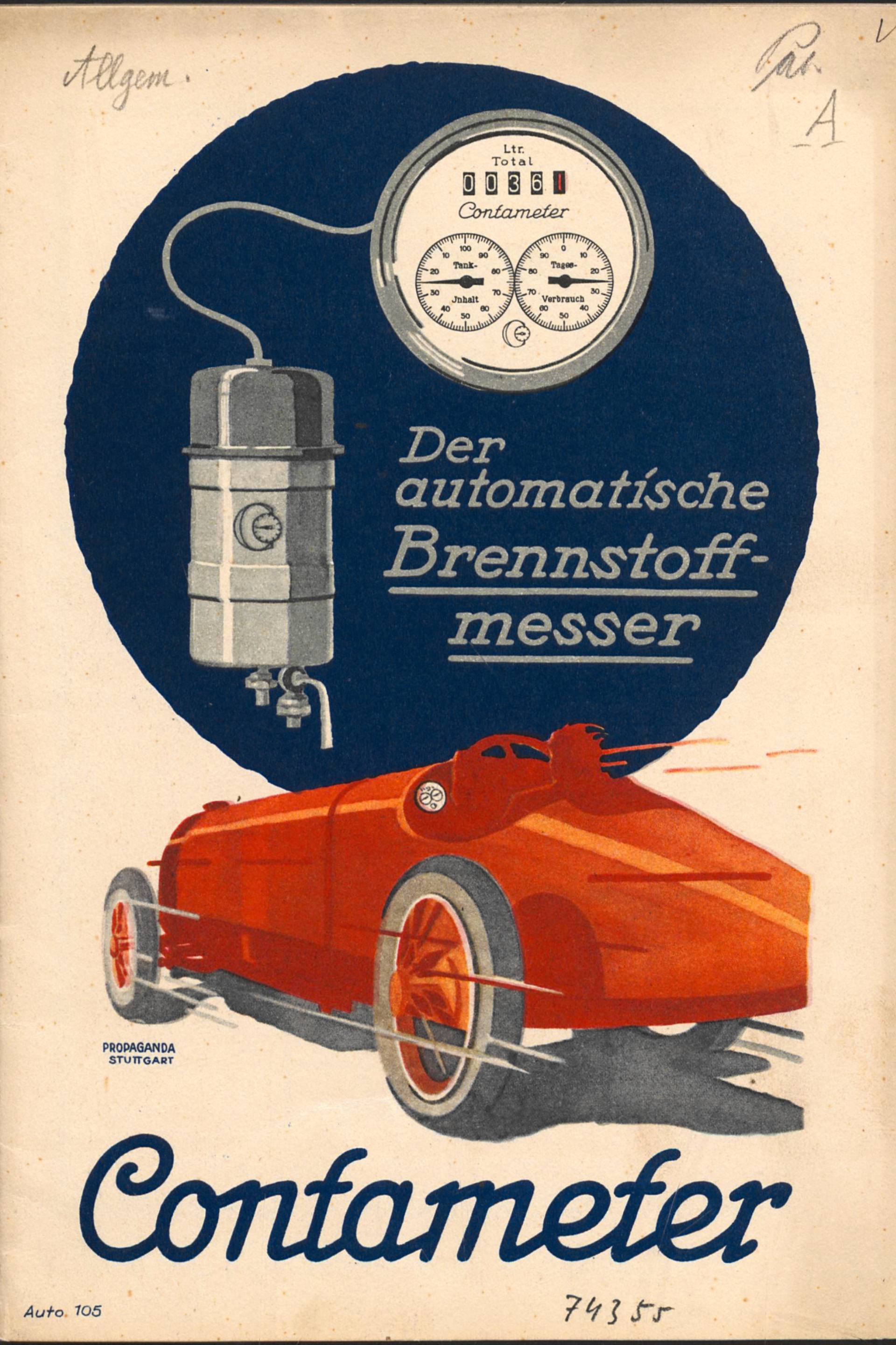 Contameter: der automatische Brennstoffmesser (1925).