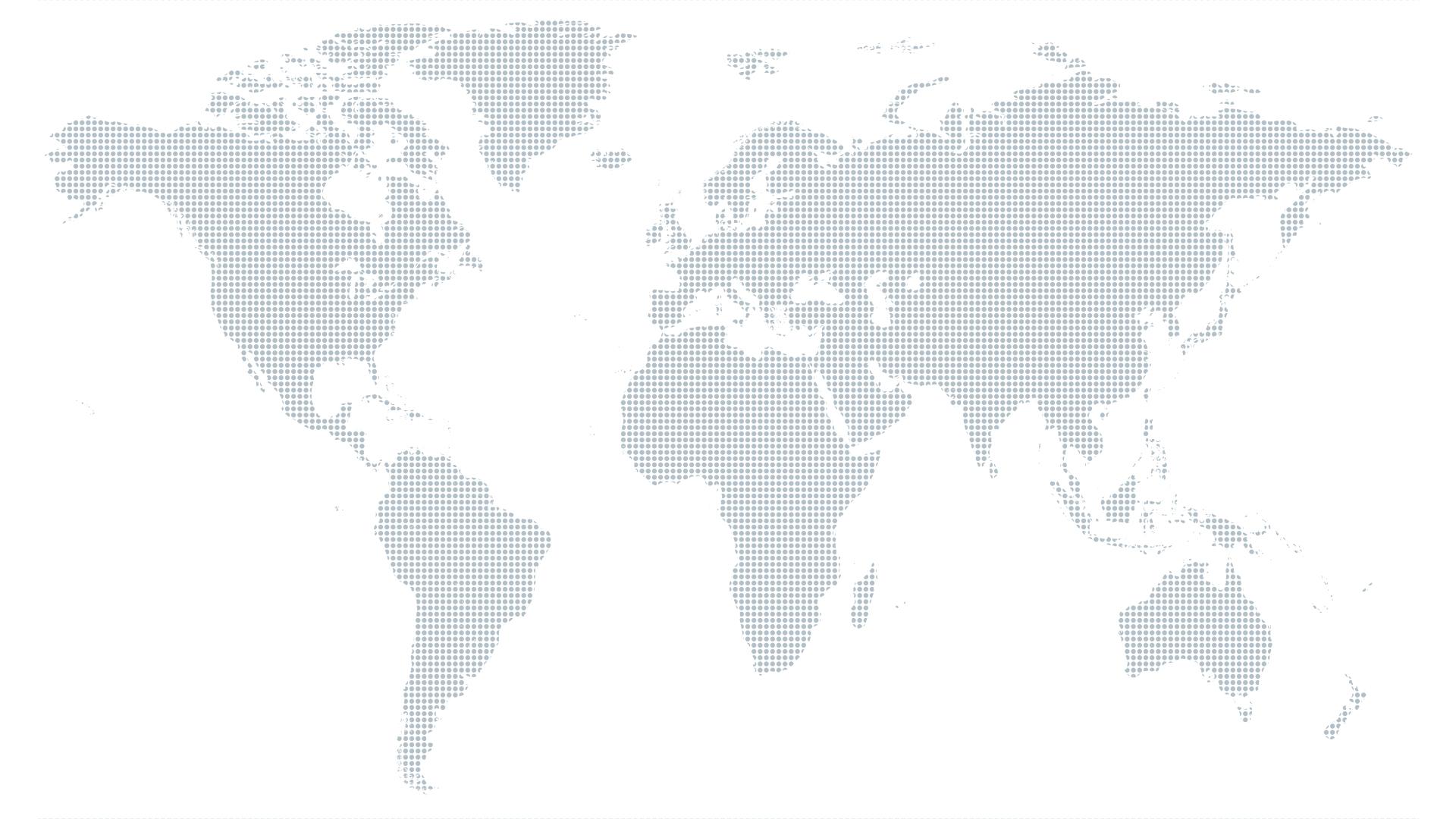 A world map with the event venues