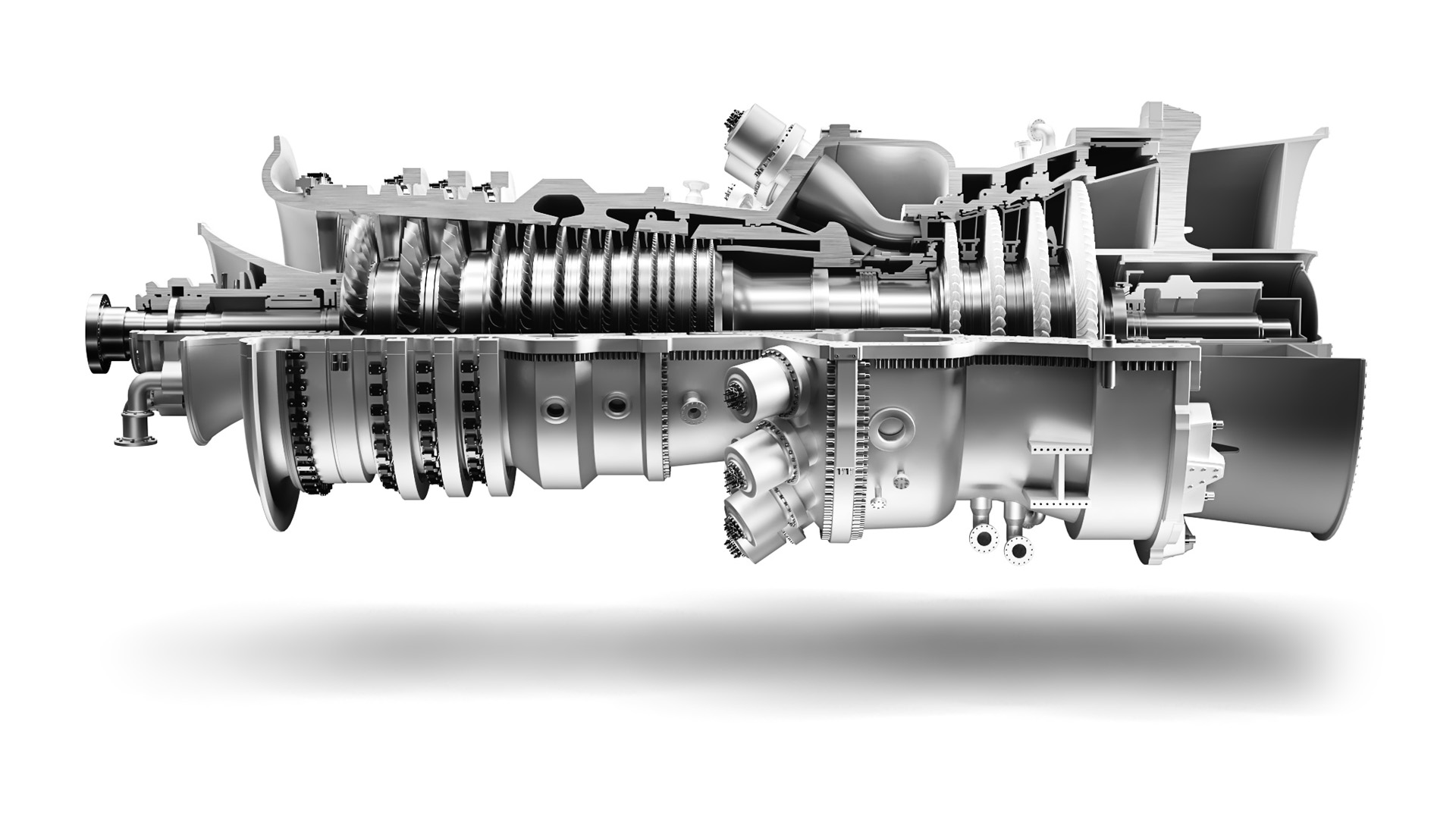 3D scan of a turbine blade with color-coded surface analysis captured using ZEISS measurement technology.