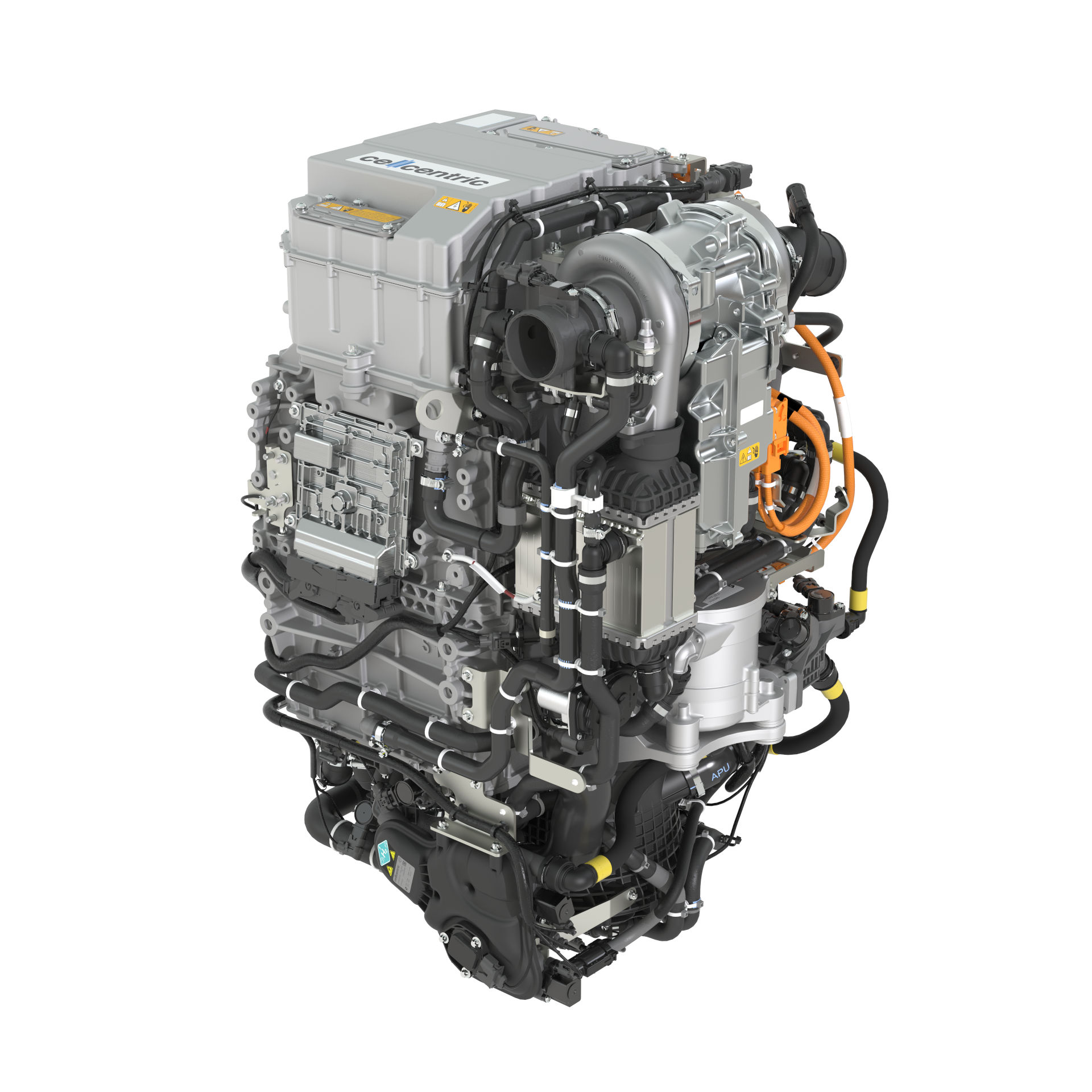 The fuel cell from cellcentric on the white background