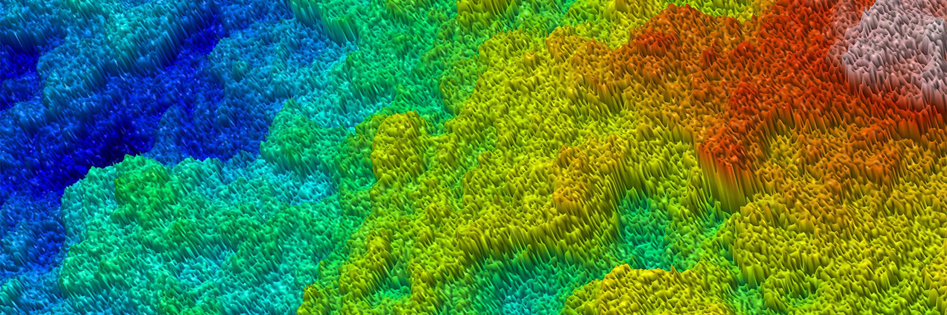 A graphic shows the surface microstructure of a component.