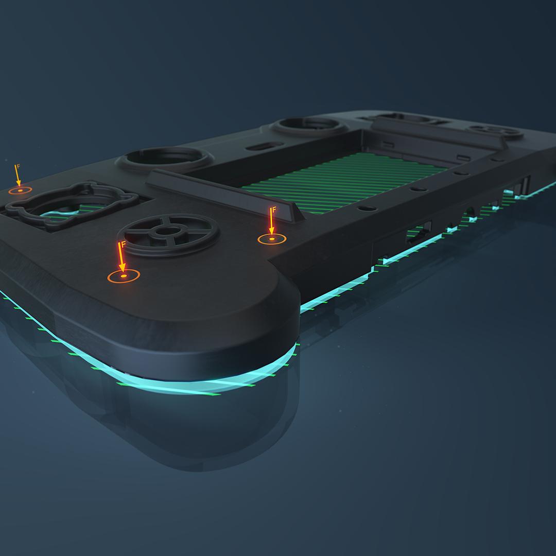 Virtual compensation of warpage on plastic parts