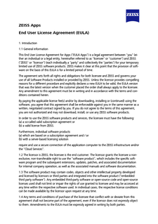 Preview image of ZEISS Apps End User License Agreement (EULA)