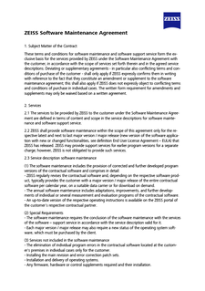 Preview image of ZEISS Software Maintenance Agreement