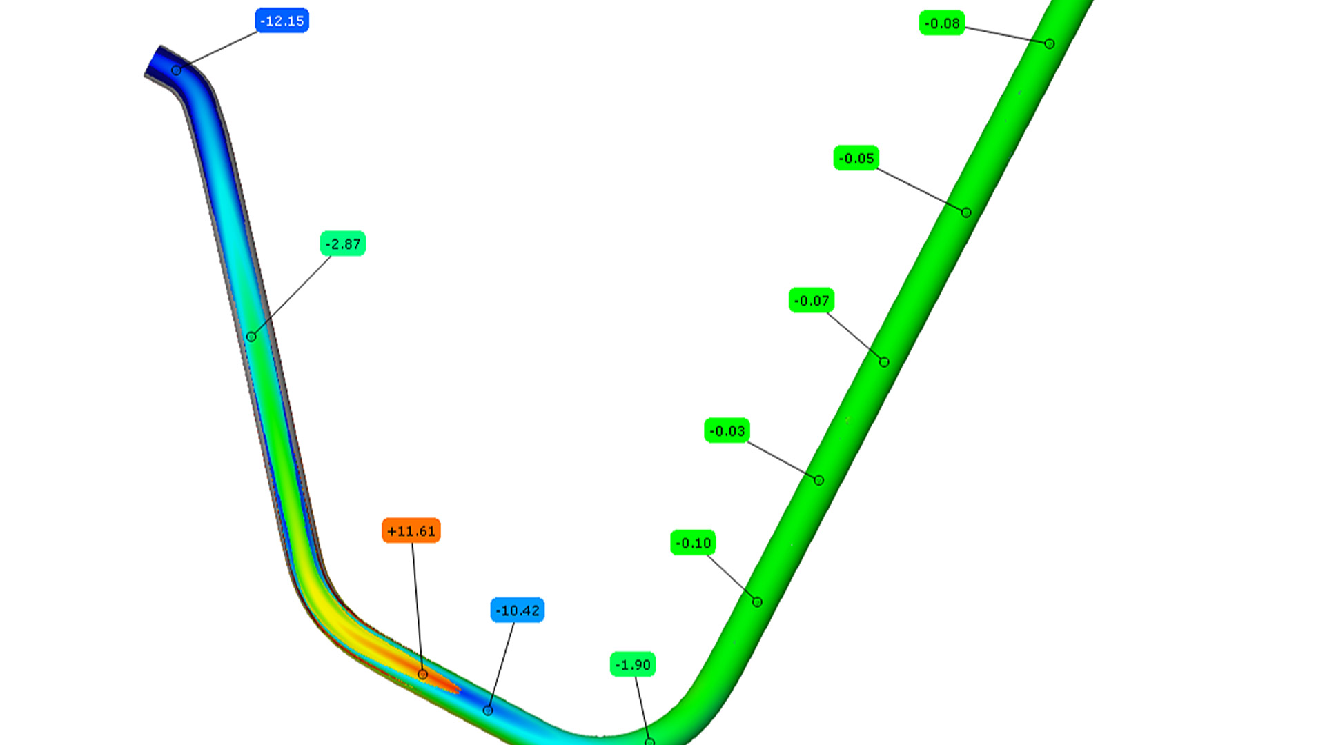 3D tube with bends in multiple planes