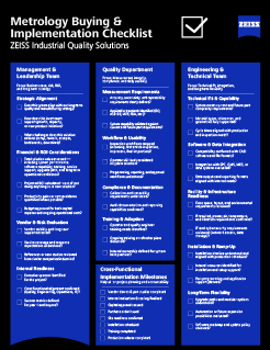 Metrology System Evaluation & Implementation Checklist | ZEISS ...