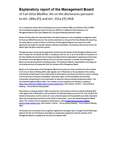 Preview image of Explanatory report of the Management Board