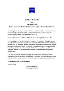 Preview image of Dividend Notification AGM{(/)}26 March 2025