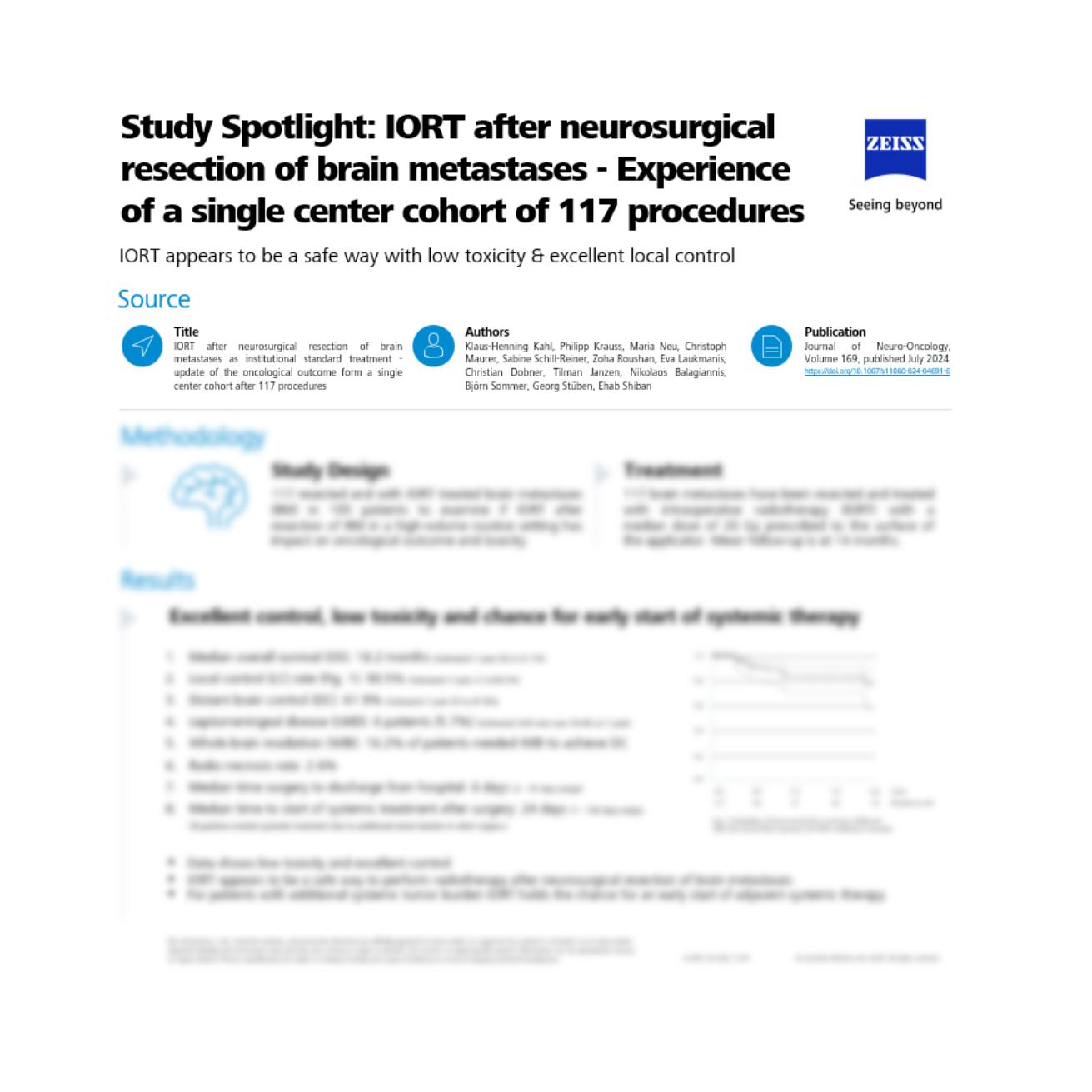 Study Spotlight: IORT after neurosurgical resection of brain metastases 