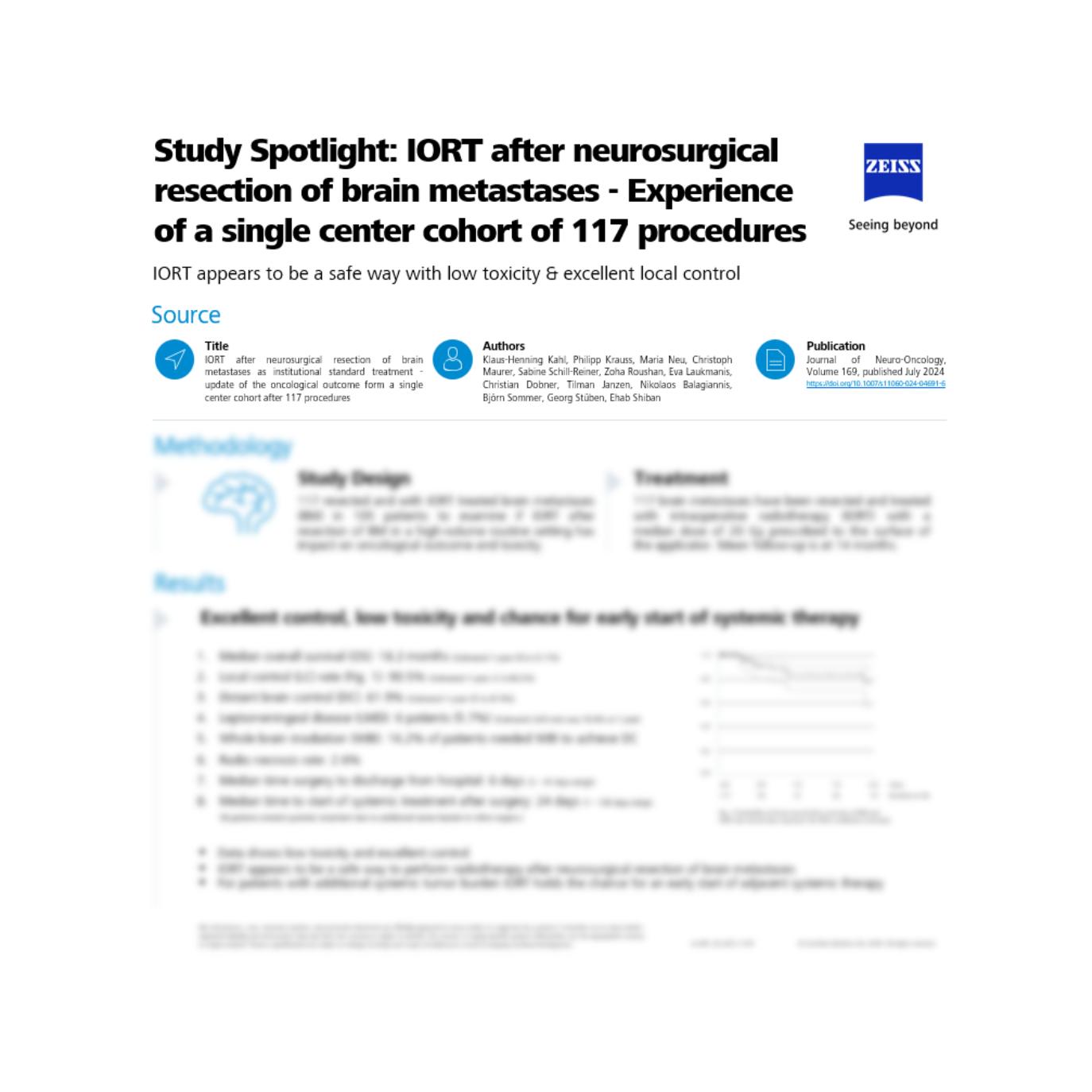 Study Spotlight: IORT after neurosurgical resection of brain metastases 