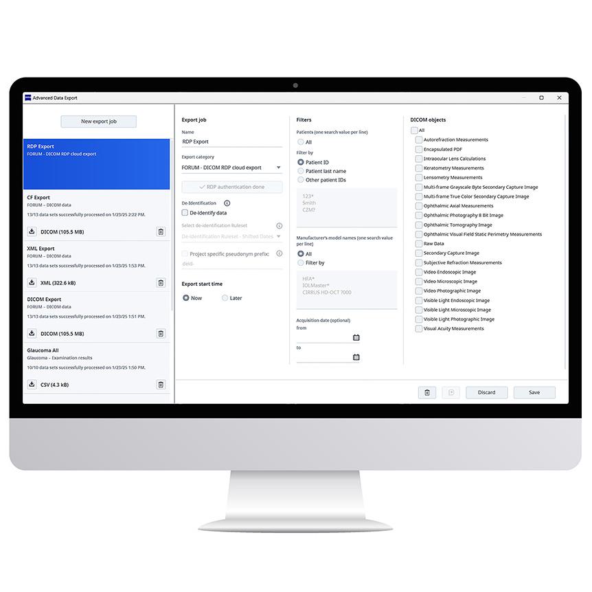 ZEISS FORUM Advanced Data Export