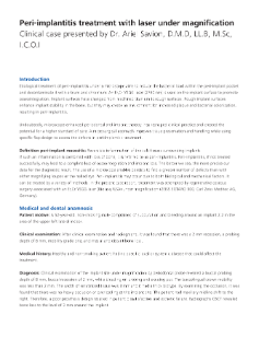 Anteprima immagine di Peri-implantitis treatment with laser under magnification