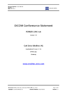 Preview image of DICOM Conformance Statement