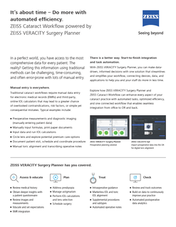Preview image of ZEISS Cataract Workflow powered by ZEISS VERACITY Surgery Planner
