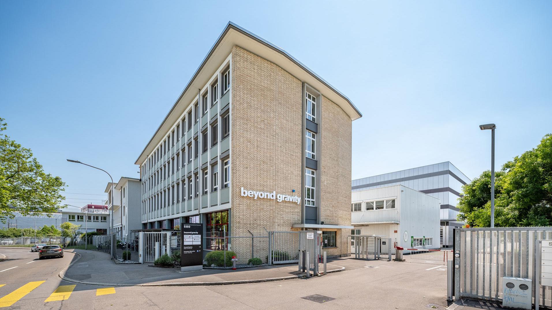 The picture shows the company building of Beyond Gravity in Zurich-Seebach (Switzerland).