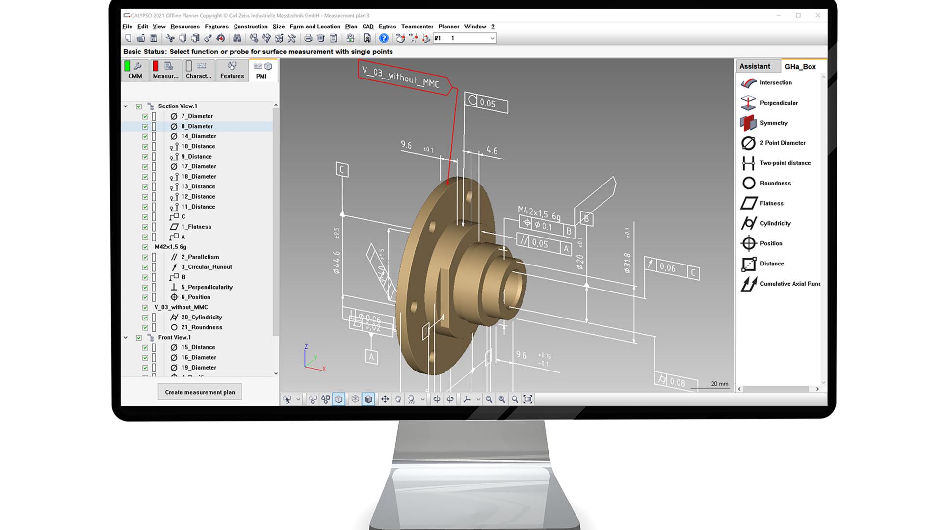 ZEISS Calypso creates measurement plans automatically with PMI