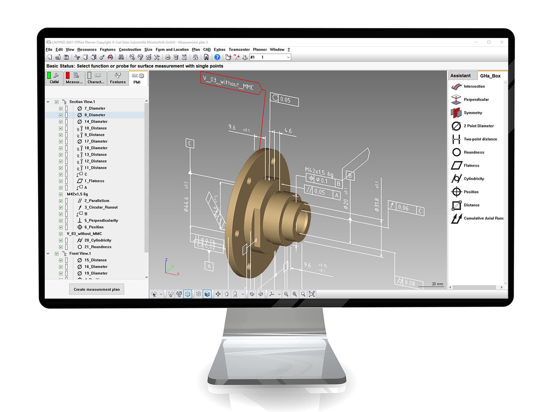 ZEISS Calypso creates measurement plans automatically with PMI.