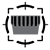 Gray icon of a ZEISS multi-lens optical module on a black background.