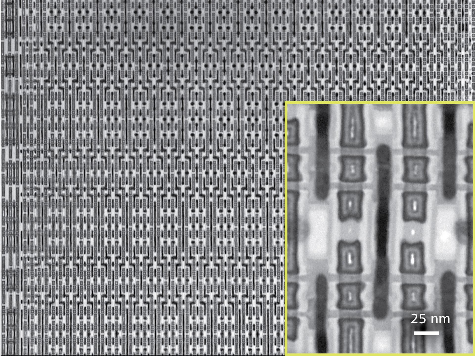 FIB-SEM-Lamellenpräparation eines 7-nm-SRAM