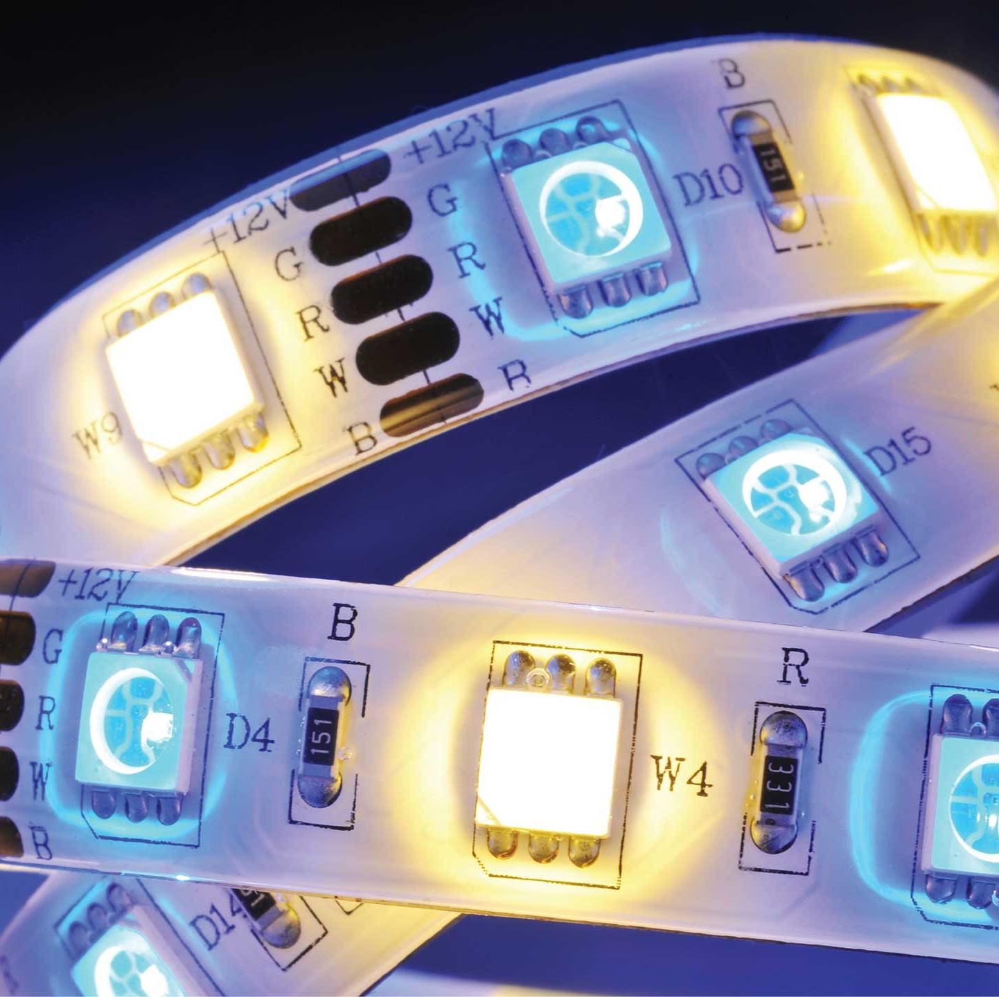 Makrodetail eines RGB-LED-Bands