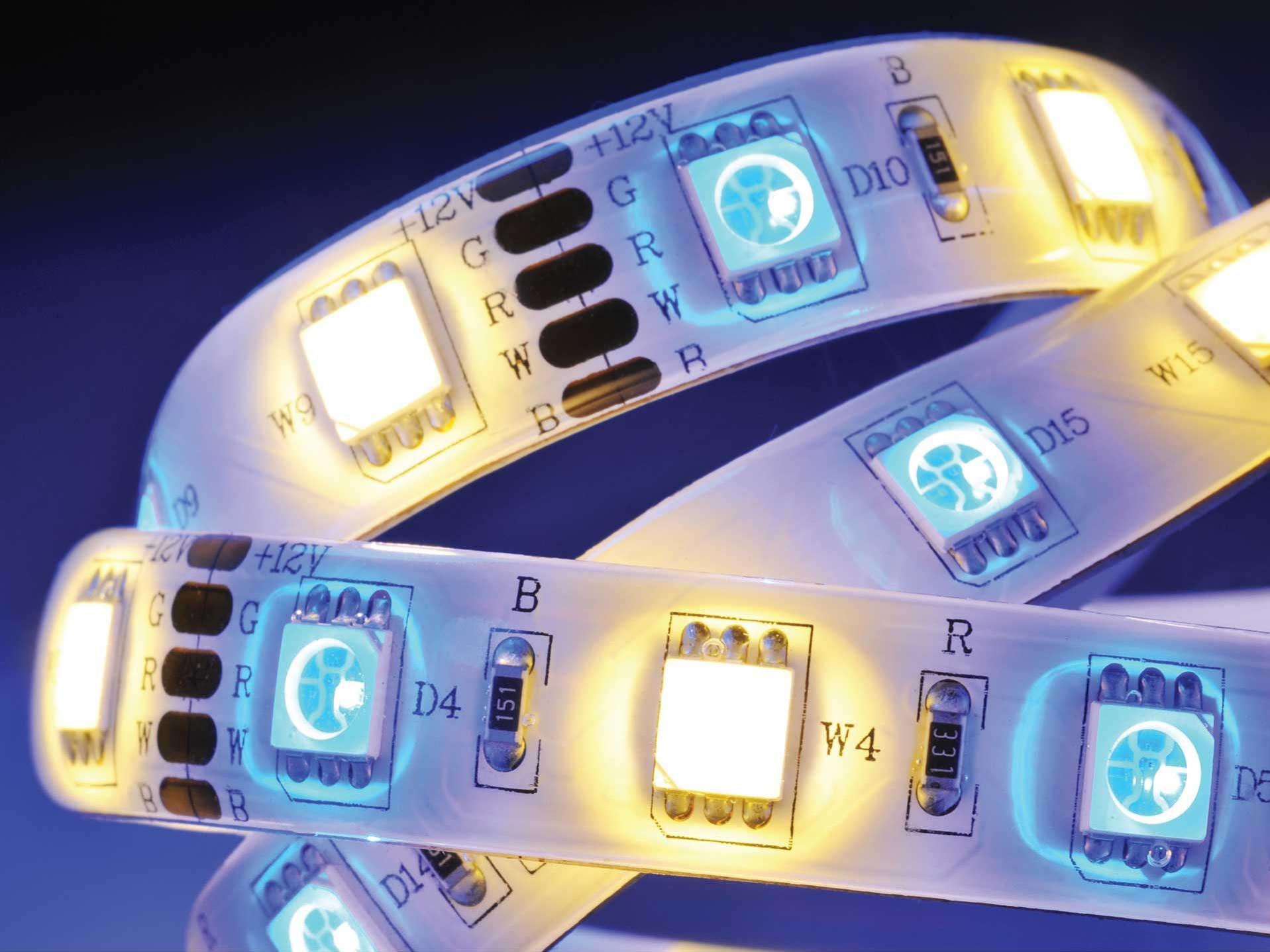 Makrodetail eines RGB-LED-Bands