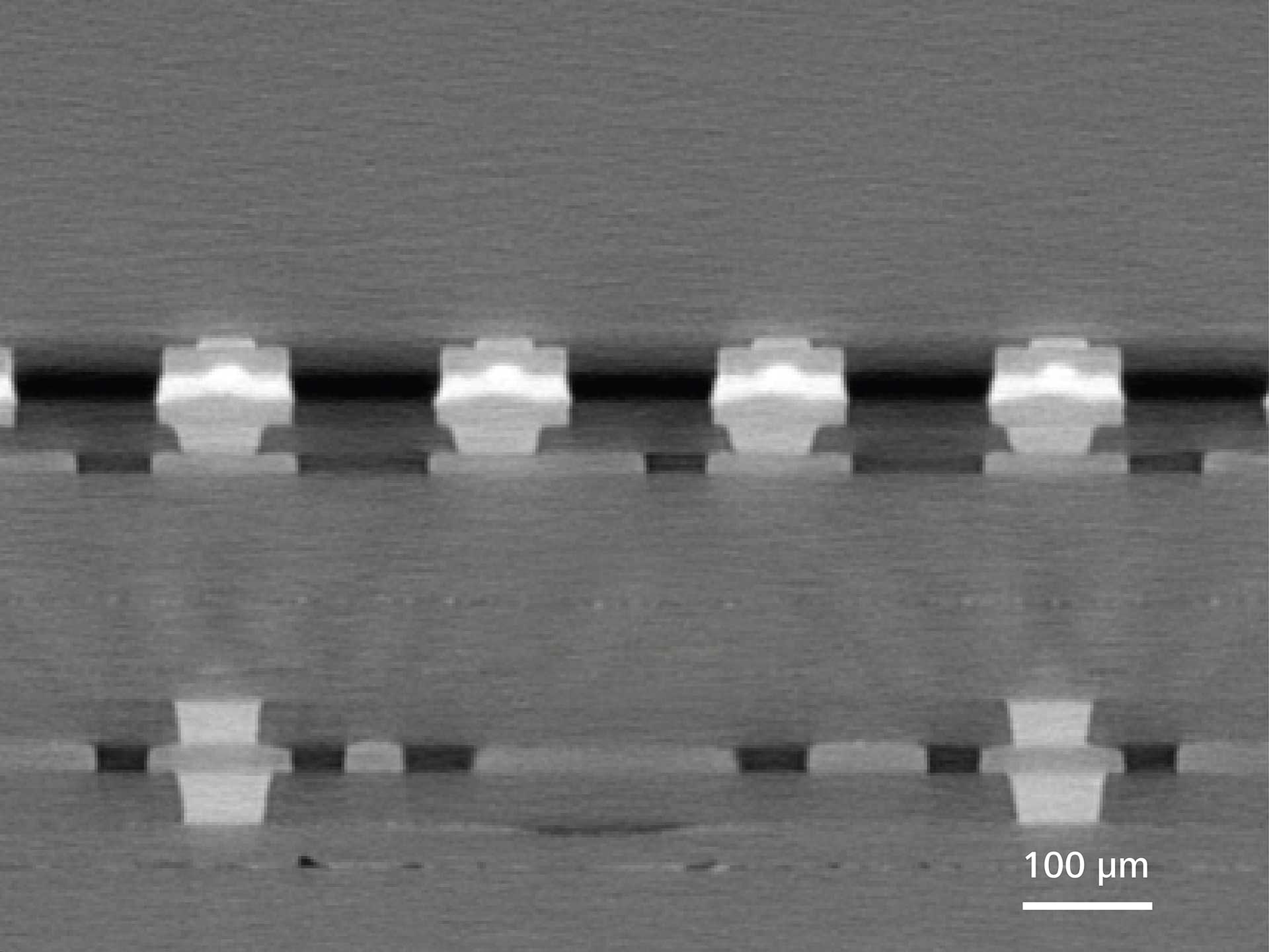 Virtual Cross Section of C4 Bumps