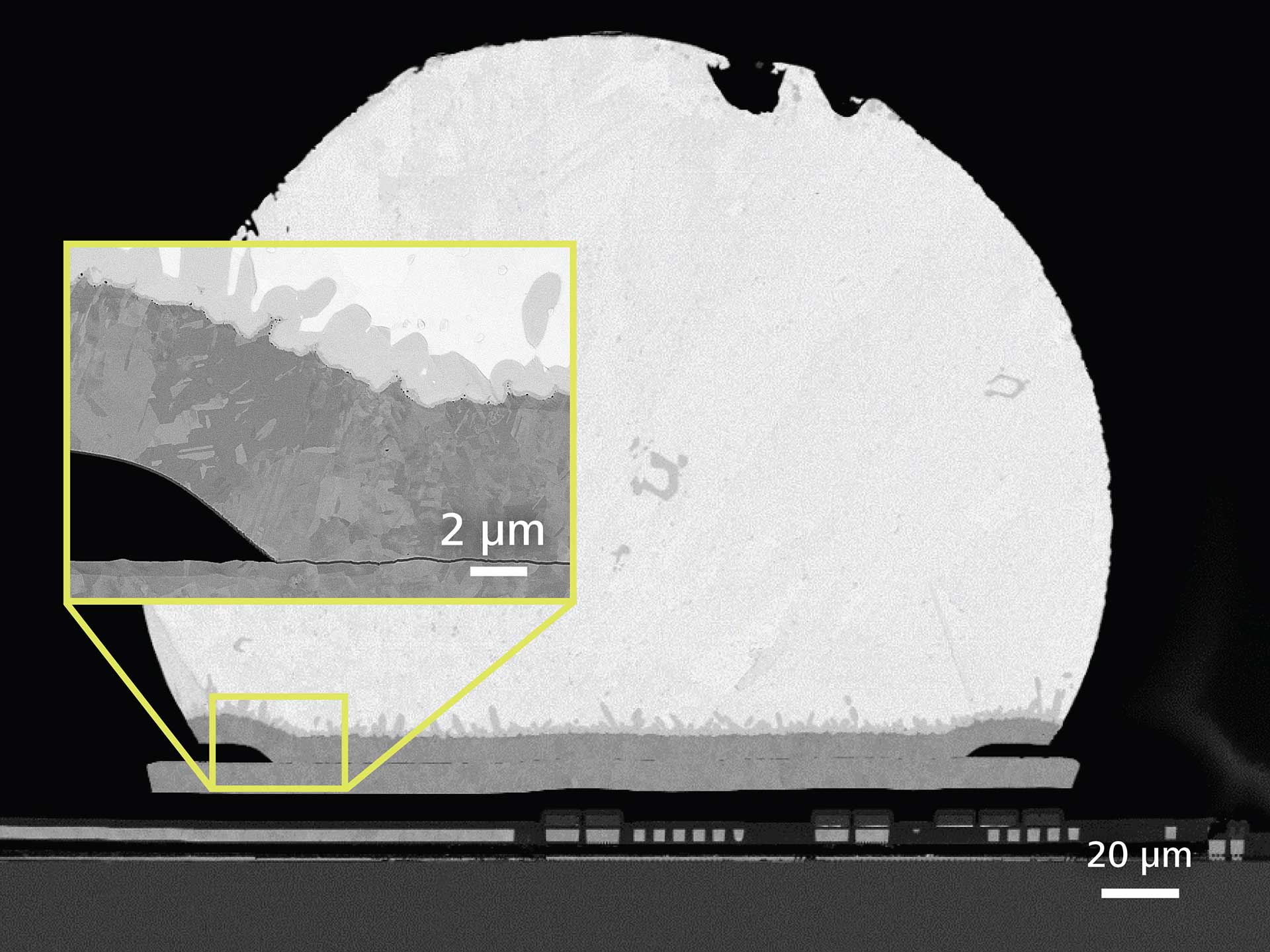 Intermetallische Schichten in Lotkugeln 