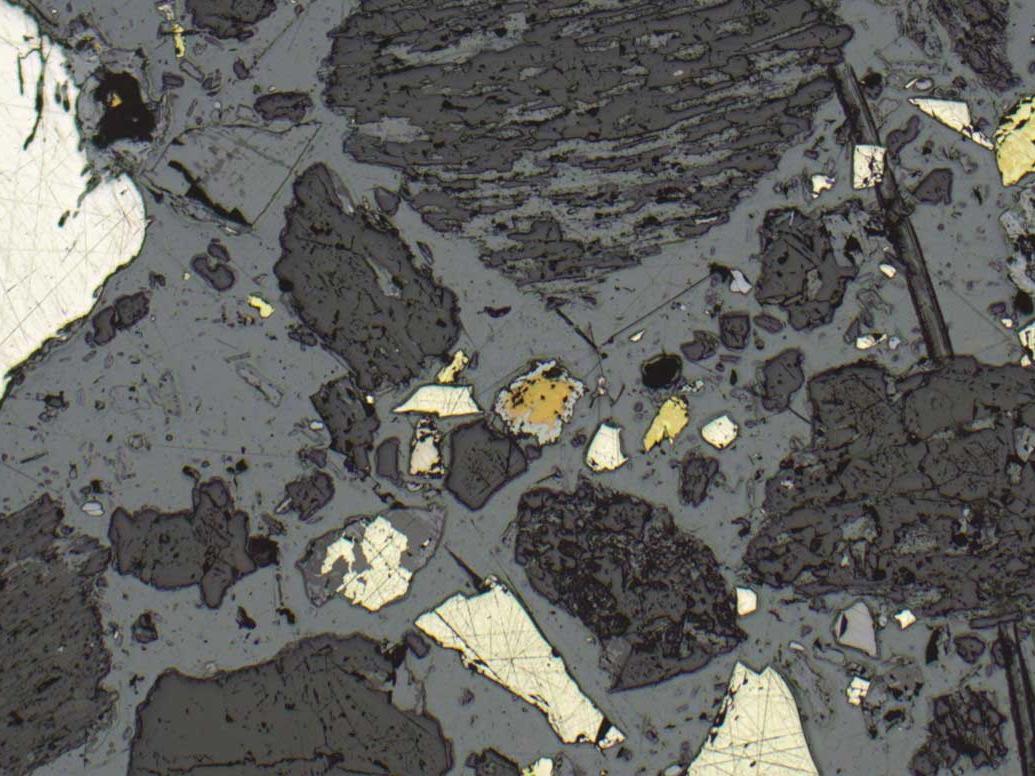 mineral classification and measurement from reflected light image using AI