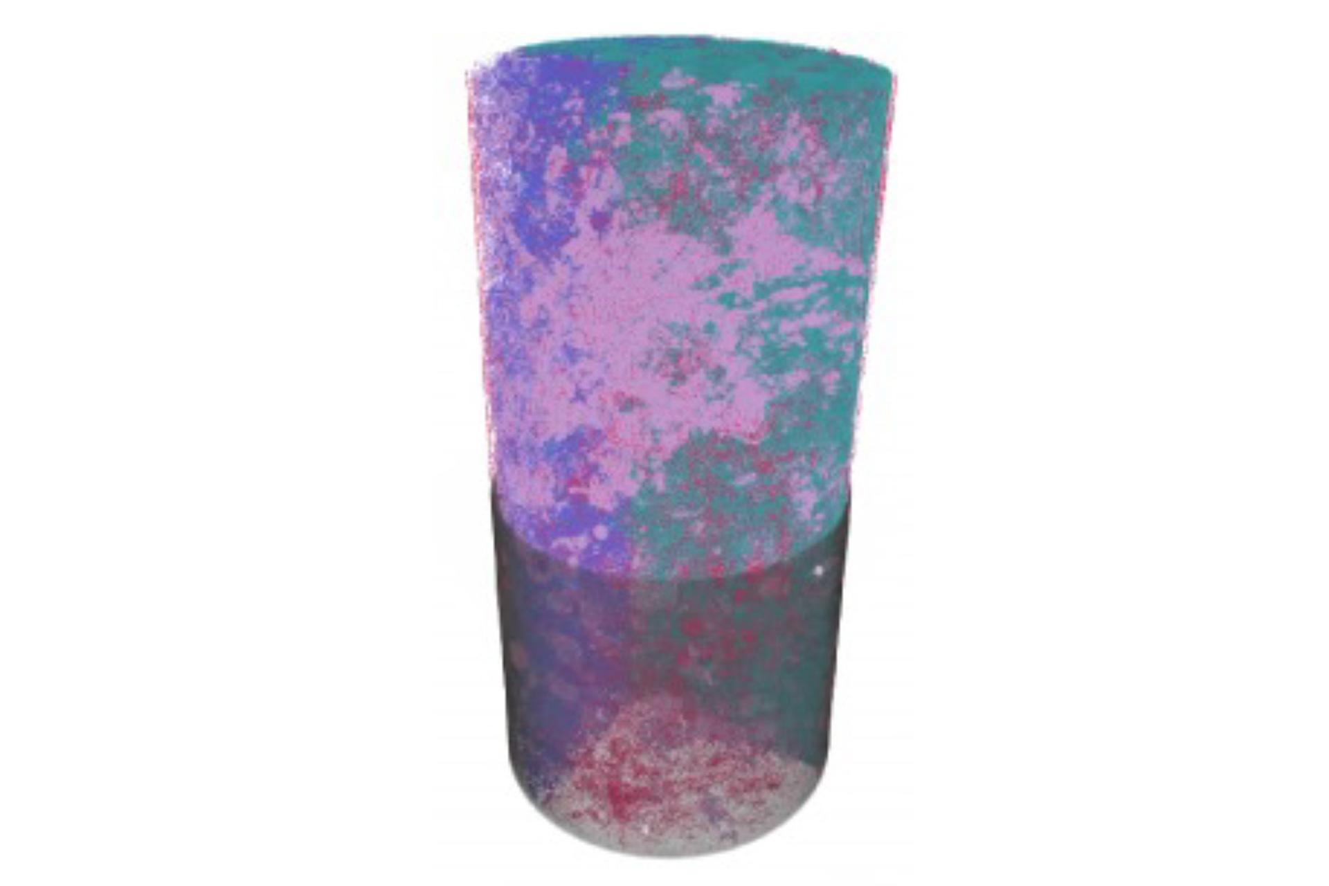 Mineralogic 3D of tailings material