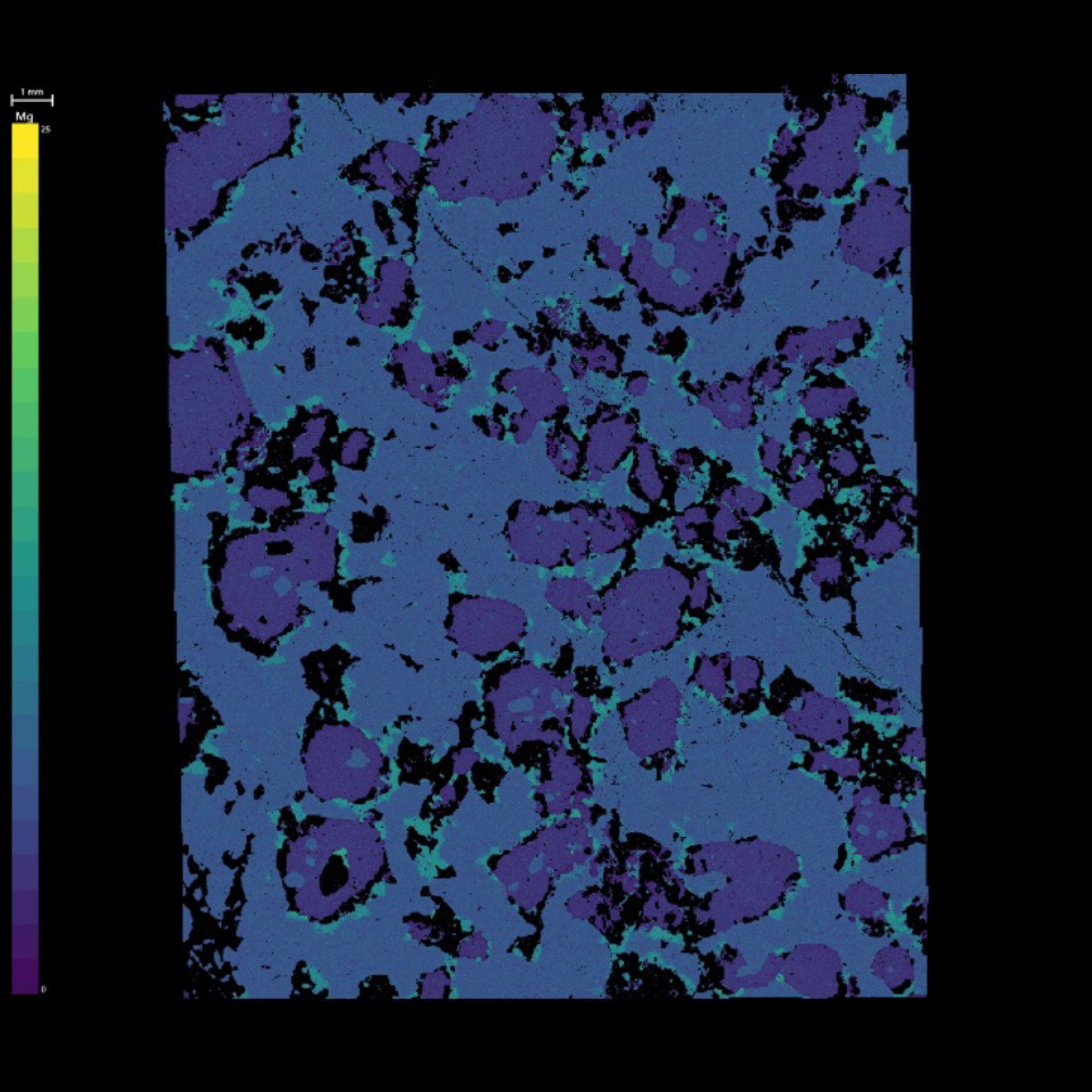 Imagen del visualizador de partículas grandes (LPV) de una sección fina completa del complejo Lewisiano, noroeste de Escocia.