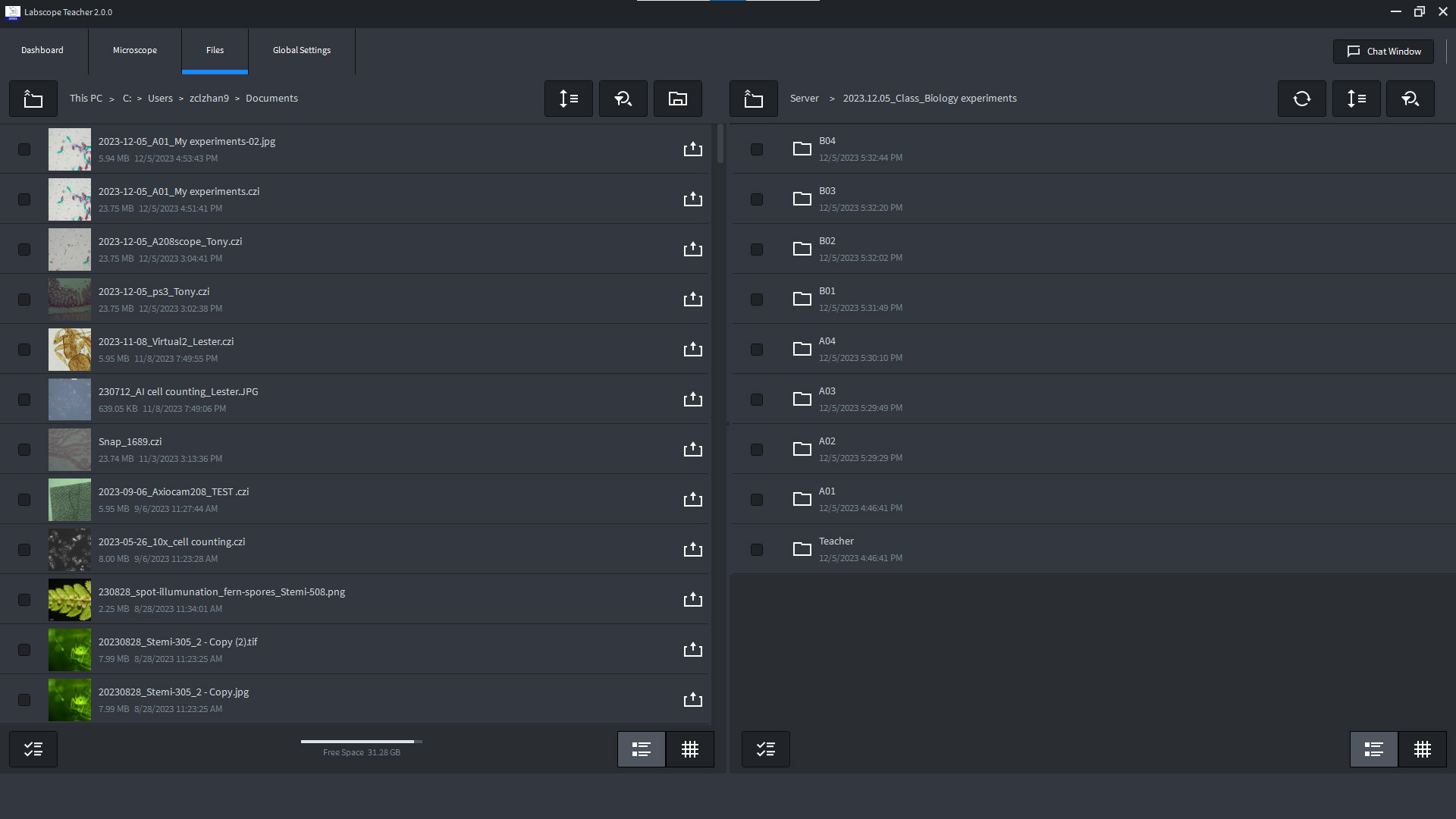 ZEISS Labscope - File Management