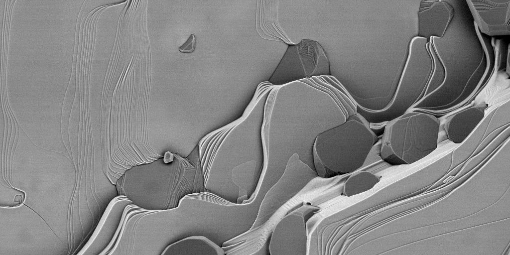 FIB-SEM tomography dataset acquired from a commercially purchased 3D NAND sample. 