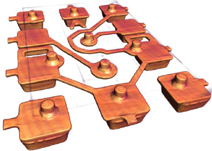 3D view of a radio frequency package acquired at 1.2 µm voxel resolution with FAST Mode acquisition for 10 min scan.