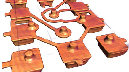 3D view of a radio frequency package acquired at 1.2 µm voxel resolution with FAST Mode acquisition for 10 min scan.