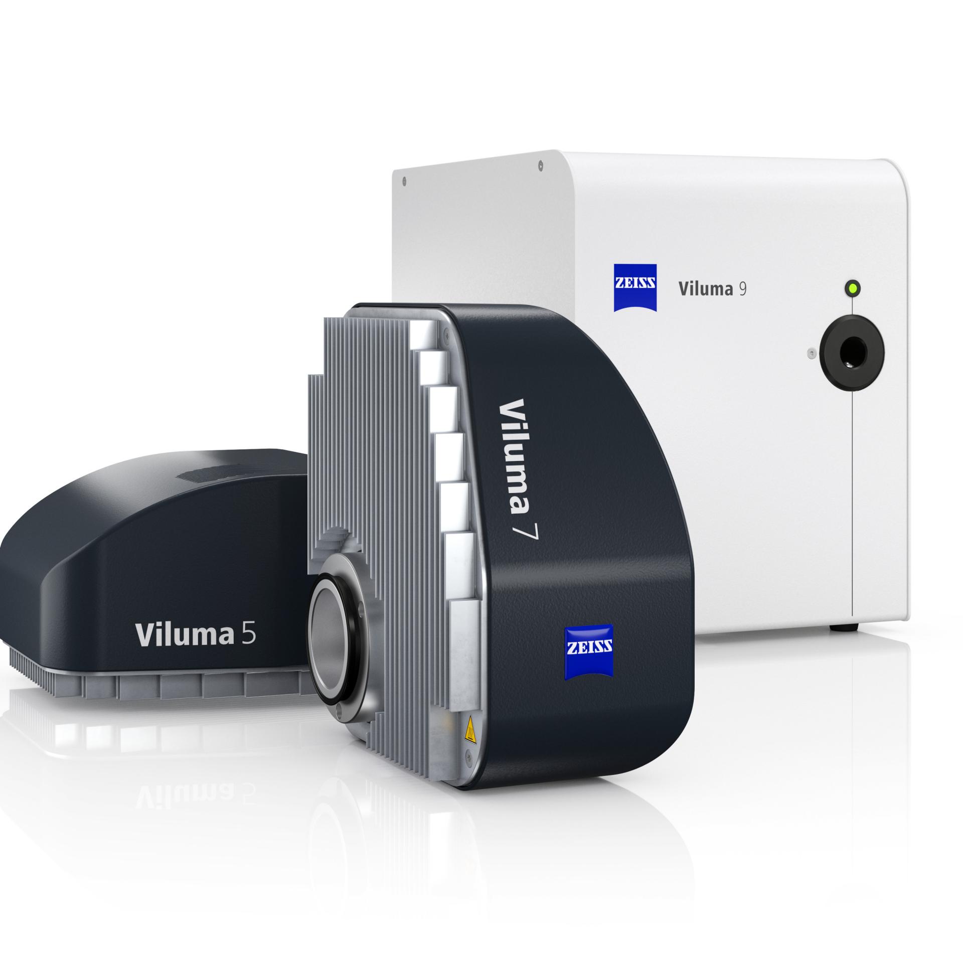 ZEISS Viluma family – multicolor LED light sources. Viluma 5, Viluma 7 and Viluma 9 displayed in one image.