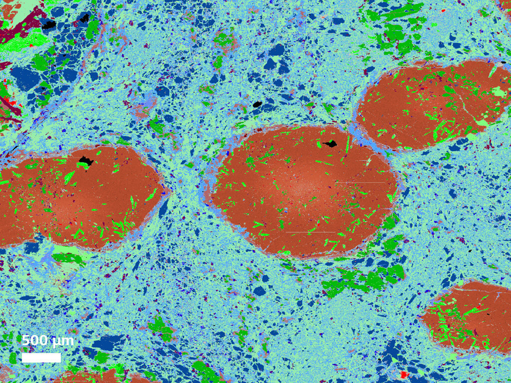 Mineralogische Abbildung von Blauschiefer. Probe mit freundlicher Genehmigung von S. Owen.