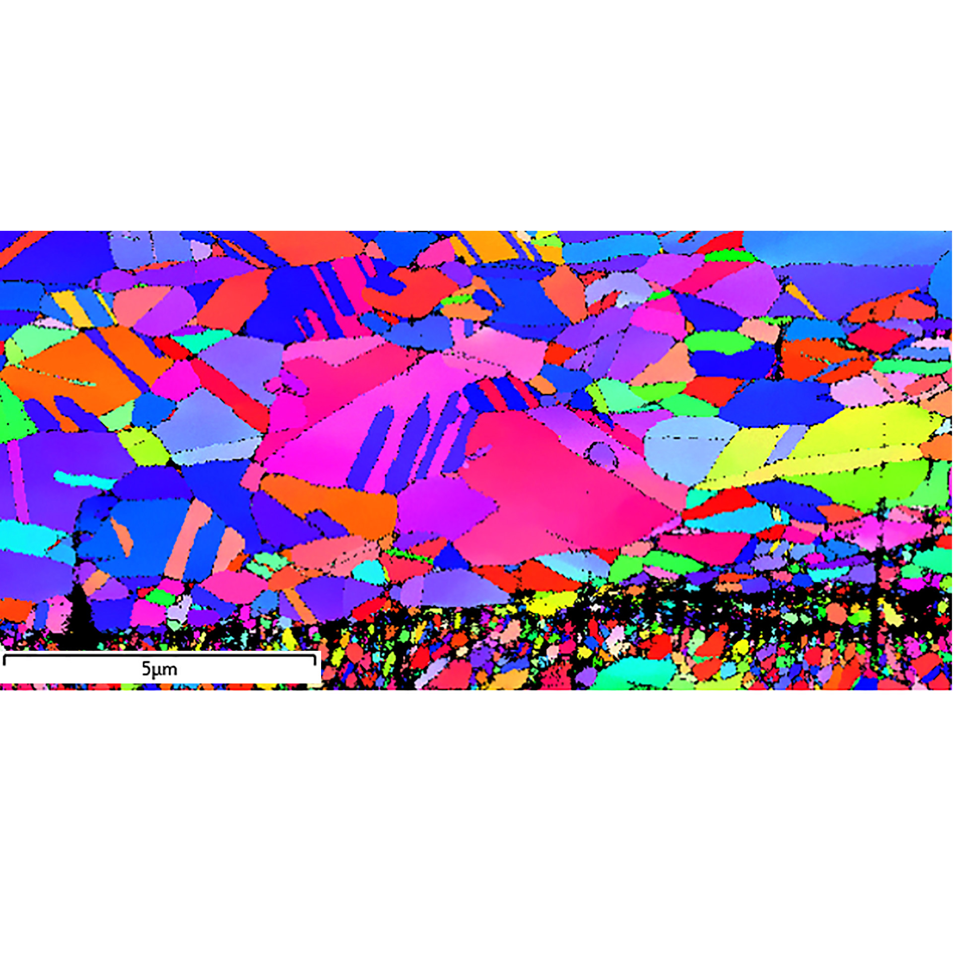 EBSD map of a metal sample 