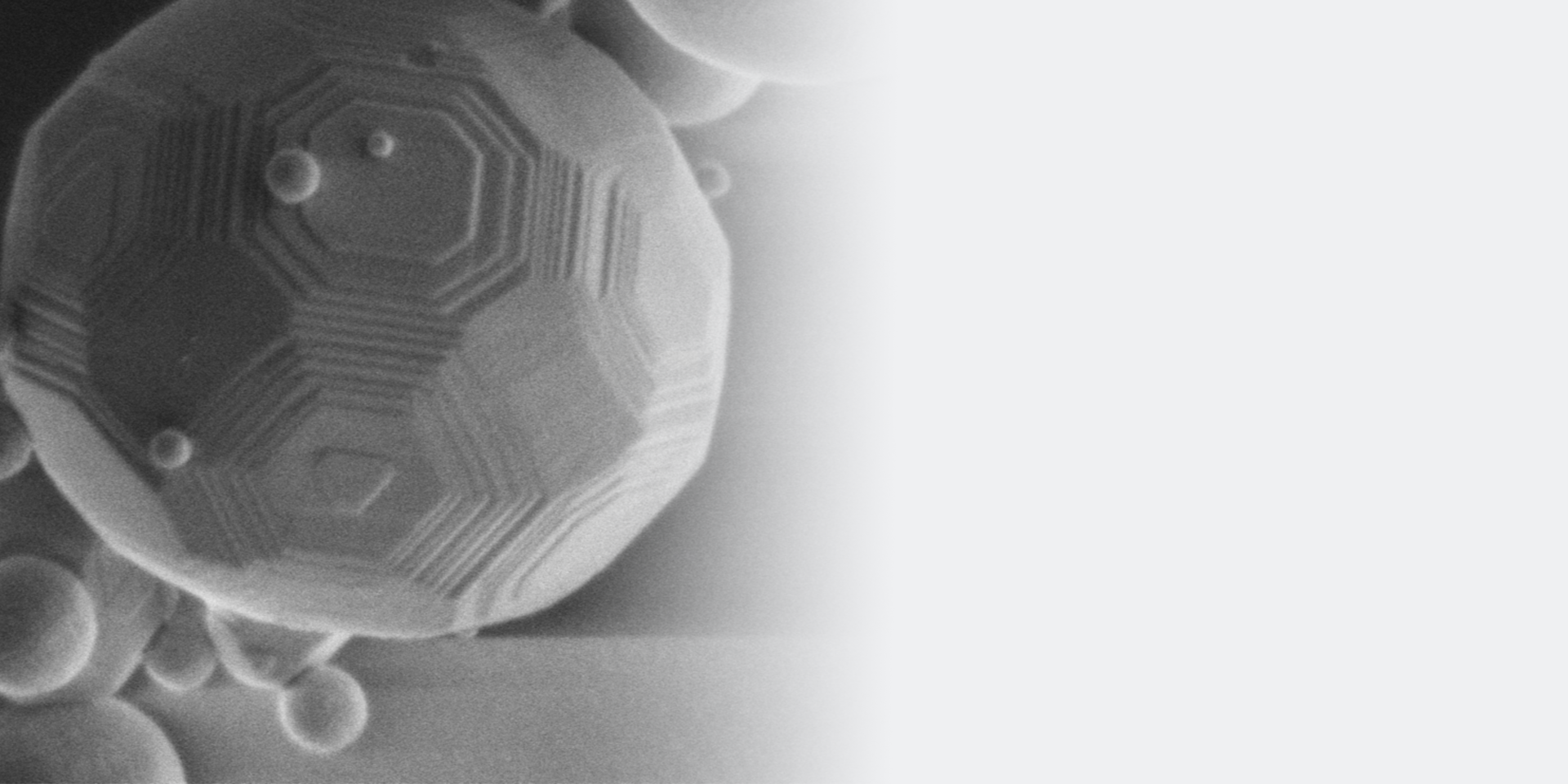 Alta resolución a 500 V: el tamaño medido de este terraplén de una esfera sinterizada a nanoescala de Al2O3 es de 3 nm. Captado con Sigma 560, detector Inlens SE, 500 V.