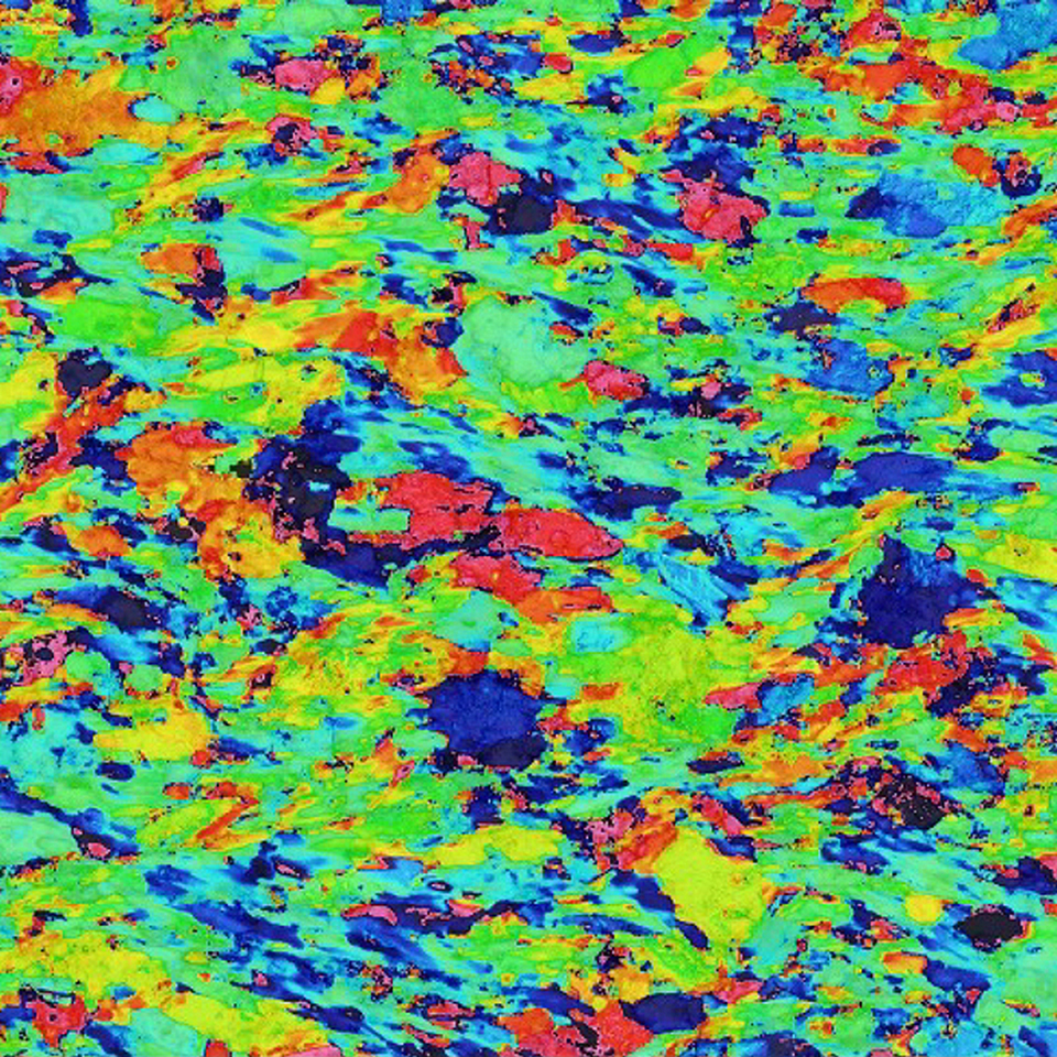 The powerful PetPAT orientation analysis package turns entire thin sections into mineral orientation maps