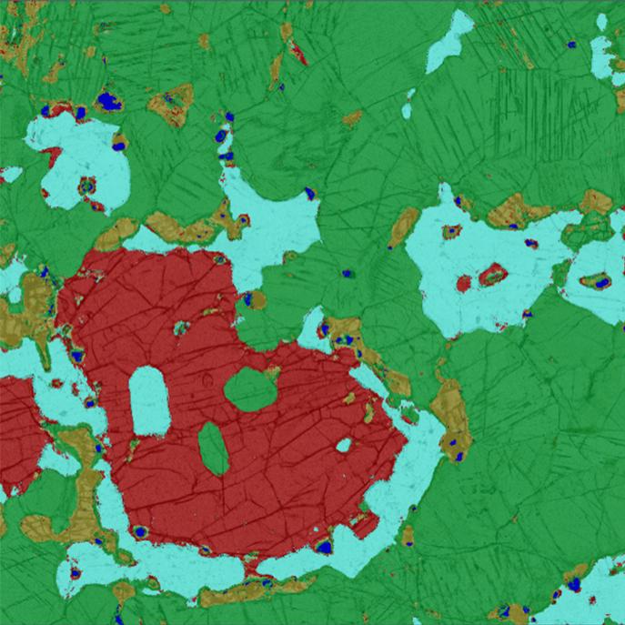 The combination of ZEISS Axioscan 7 and ZEISS AI-based segmentation creates the Petrography Analysis Toolbox, or PetPAT