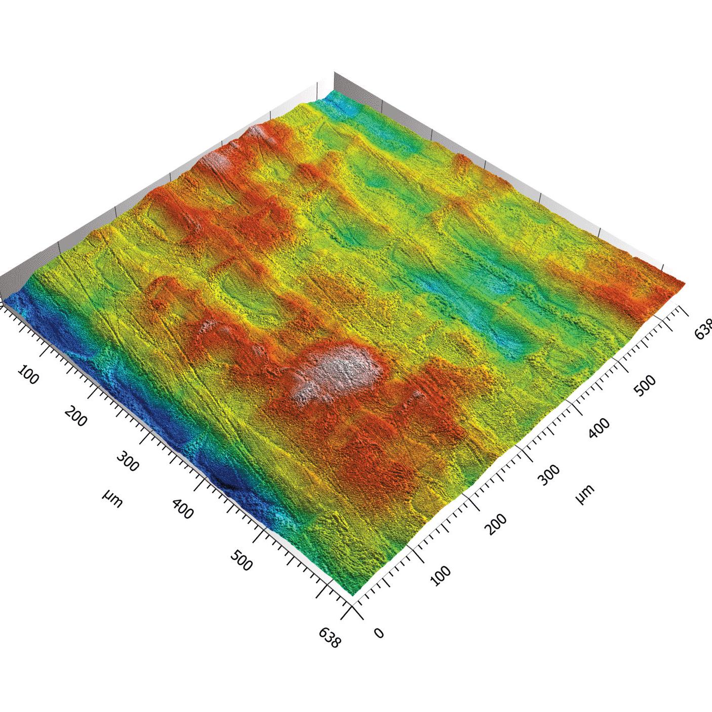 Surface polie au laser d'un alliage obtenu par fabrication additive.​