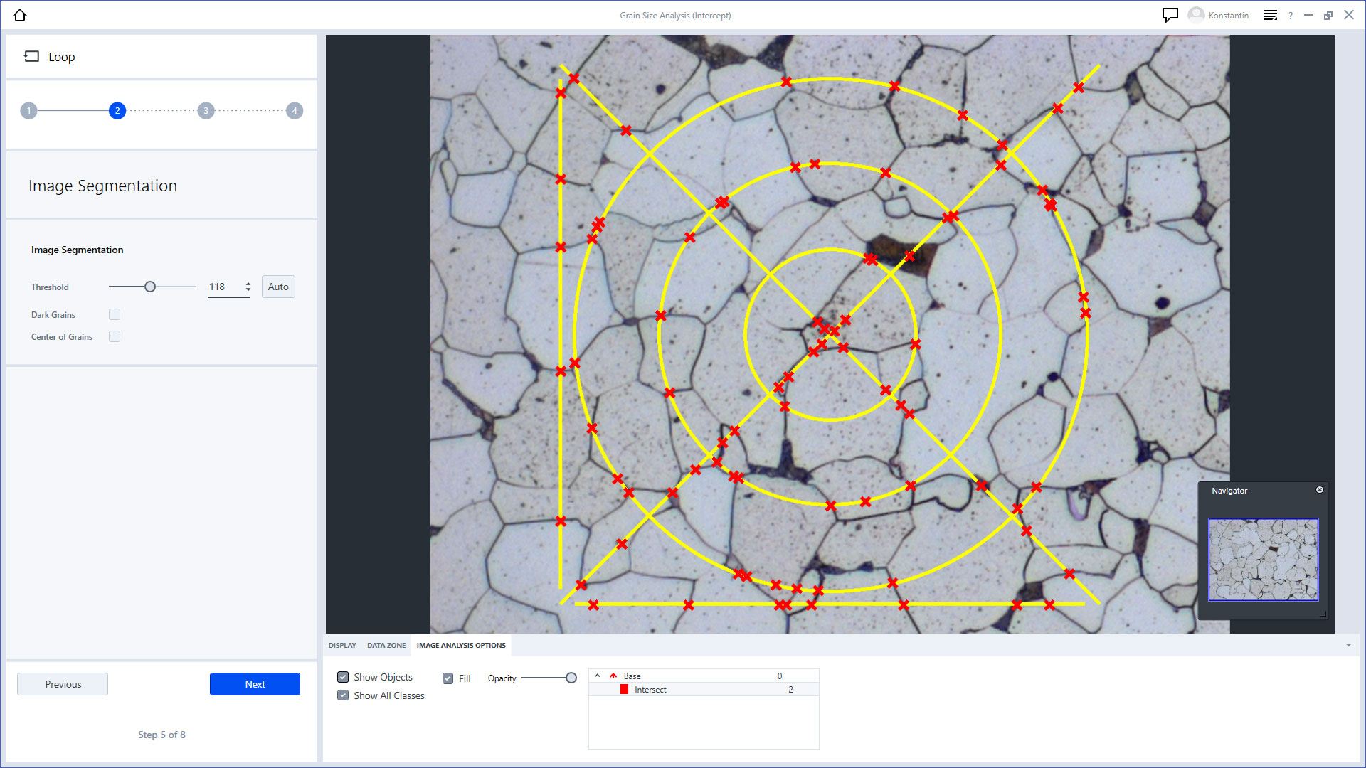 Digital analyses with ZEISS ZEN core software (e.g., with Grain Size Analysis or Particle Analyzer)