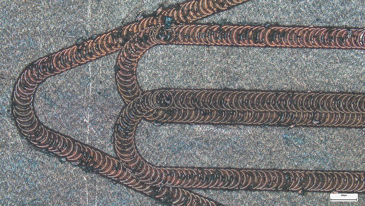 Milling marks for engraving purposes, EC EPIPLAN 5×/0.13